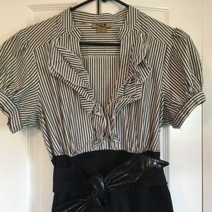 Fashion dress with belt